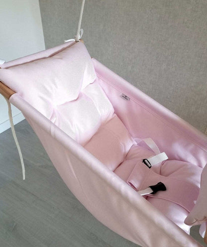 Große Babyschaukel aus Polyester wetterfest, rosa - besondereshoch2