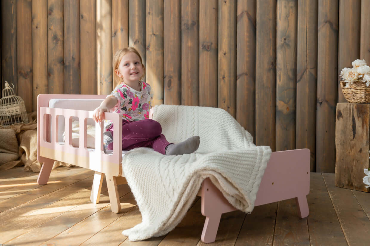 Flexibles Mitwachsendes Kinderbett, Montessori Babybett - besondereshoch2
